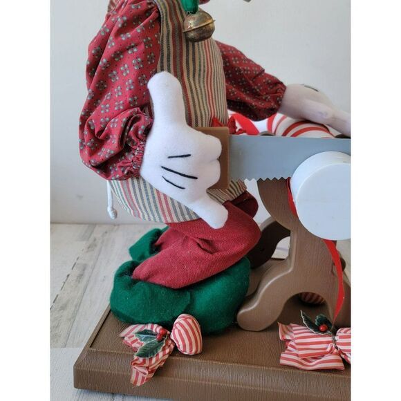 Santa's best 1994 goofy candy cane saw animated motionette Xmas - Picture 15 of 16